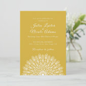 Soft Feather Dry Pampas Grass Mandala Wedding 招待状 (スタンド正面)