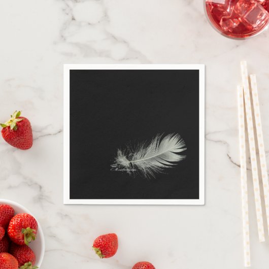 Soft Feather Elegance スタンダードカクテルナプキン (インサイチュ)