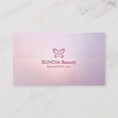 Soft Feminine Elegant Pink Gradient Purple Beauty 名刺 (裏面)