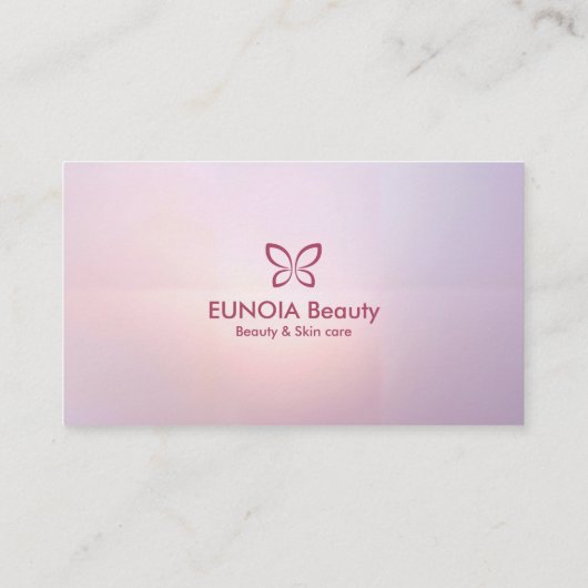 Soft Feminine Elegant Pink Gradient Purple Beauty 名刺 (裏面)