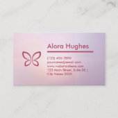 Soft Feminine Elegant Pink Gradient Purple Beauty 名刺 (正面)