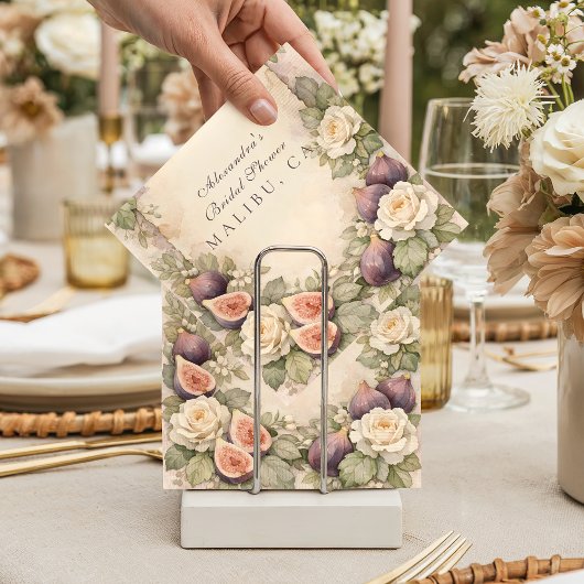 Soft Fig Botanical Bridal Shower スタンダードカクテルナプキン