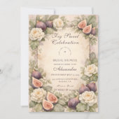 Soft Fig Botanical Bridal Shower 招待状 (正面)