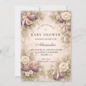 Soft Fig Garden Baby Shower 招待状 (正面)