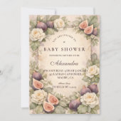 Soft Fig Garden Storybook Baby Shower 招待状 (正面)