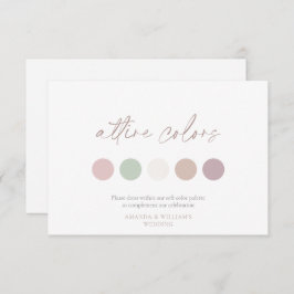 Soft Floral Attire Colors Wedding Card 招待状