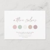 Soft Floral Attire Colors Wedding Card 招待状 (正面)