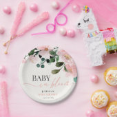 Soft Floral Baby Shower Paper Plate ペーパープレート (パーティー)