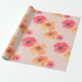 Soft Floral Blooms Wrapping Paper ラッピングペーパー