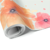 Soft Floral Blooms Wrapping Paper Eucalyptus Mist ラッピングペーパー (ロールコーナー)