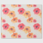Soft Floral Blooms Wrapping Paper Roll ラッピングペーパー (フラット)