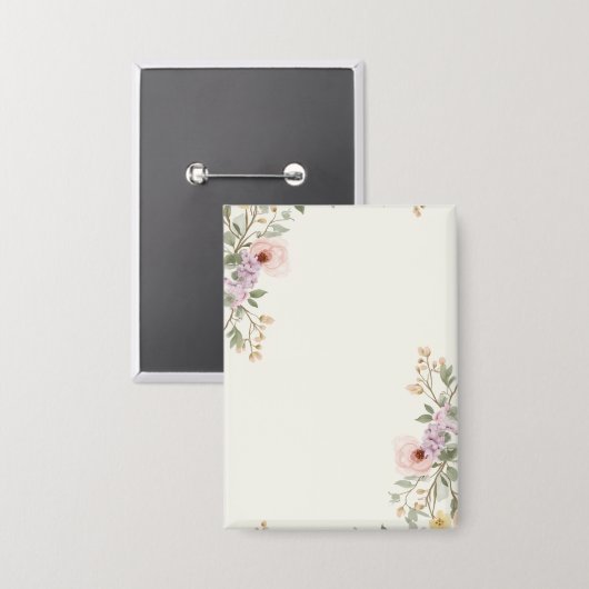 Soft Floral Elegance Case-Mate 缶バッジ (正面/裏面)