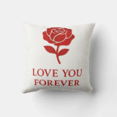 Soft Floral Forever Love Valentine Decorative クッション (裏面)