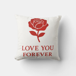 Soft Floral Forever Love Valentine Decorative クッション