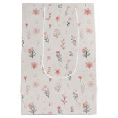 Soft Floral Hearts Gift Bag ミディアムペーパーバッグ (裏面)