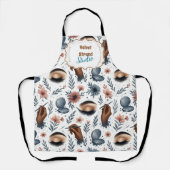 Soft Floral Lash Artist Beauty Studio エプロン (正面)