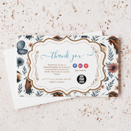 Soft Floral Lash Artist Beauty Studio サンキューカード