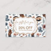 Soft Floral Lash Artist Beauty Studio 割引カード (正面)