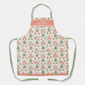 Soft Floral Pattern — Cooking with Love エプロン (正面)