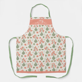Soft Floral Pattern — Cooking with Love エプロン