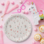 Soft Floral Pattern Paper Plates ペーパープレート (パーティー)