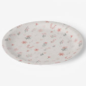 Soft Floral Pattern Paper Plates ペーパープレート (アングル)