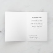 Soft Floral Teacher Birthday Keepsake Photo  カード (内部)