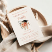 Soft Floral Tooth Graduation Party 招待状