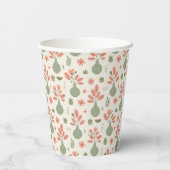 Soft Floral Vase Pattern — Blush Style 紙コップ (裏面)