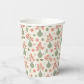 Soft Floral Vase Pattern — Blush Style 紙コップ (左)