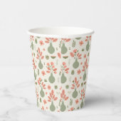 Soft Floral Vase Pattern — Blush Style 紙コップ (右)