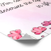 Soft Floral Wall Art Aesthetic Quote Print ポスター (角)