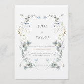 Soft Floral Wedding Invitation – Elegant Colorful  招待状 (正面)