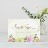 Soft Floral Wedding Invitation Thank You Card サンキューカード (スタンド正面)
