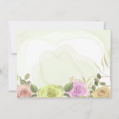 Soft Floral Wedding Invitation Thank You Card サンキューカード (裏面)