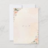 Soft Floral Wedding RSVP Card Elegant Response (裏面)