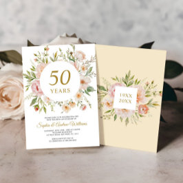 Soft Flowers 50th Anniversary Invitation 招待状