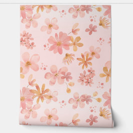 Soft Flowers Blossom Wall Covering | Wallpaper 壁紙