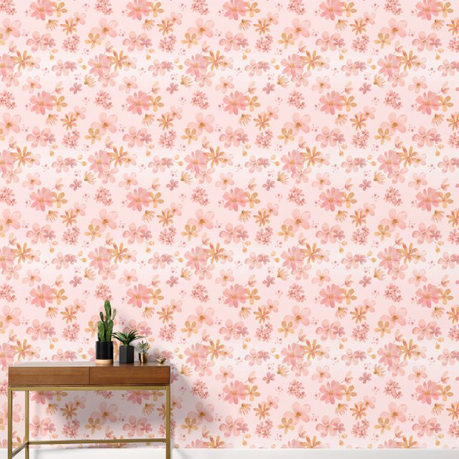 Soft Flowers Blossom Wall Covering | Wallpaper 壁紙 (廊下)