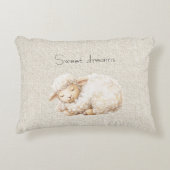 Soft Fluffy Sleeping Sheep アクセントクッション (正面)