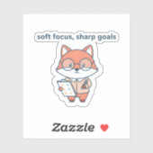 Soft Focus Sharp Goals Sticker Cute Fox Motivation シール (シート)