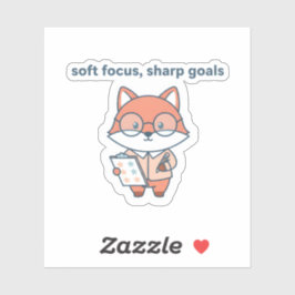 Soft Focus Sharp Goals Sticker Cute Fox Motivation シール