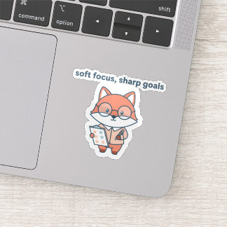 Soft Focus Sharp Goals Sticker Cute Fox Motivation シール
