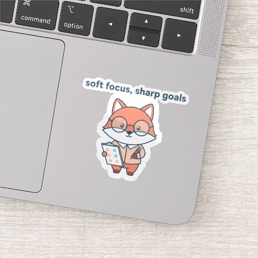 Soft Focus Sharp Goals Sticker Cute Fox Motivation シール (詳細)