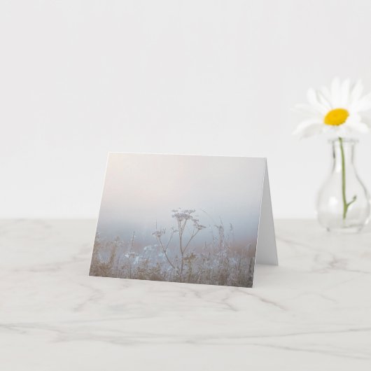 Soft Frosty Morning Nature Sympathy カード (小さな植物)