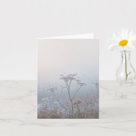 Soft Frosty Morning Nature Sympathy カード (小さな植物)