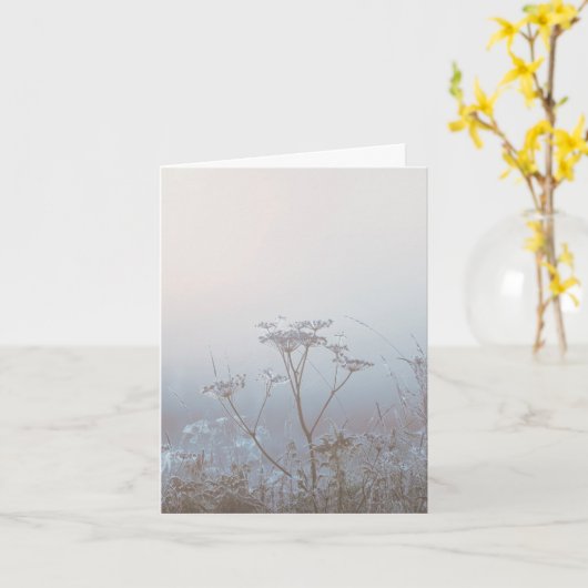 Soft Frosty Morning Nature Sympathy カード (黄色い花)