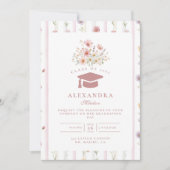 Soft Garden Floral Graduation 招待状 (正面)