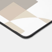 Soft Geometric Blocks – Calm Neutral Abstract Work デスクマット (コーナー)