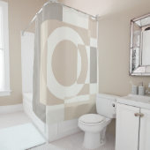 Soft Geometric Blocks – Simple and Sleek シャワーカーテン (インサイチュ)